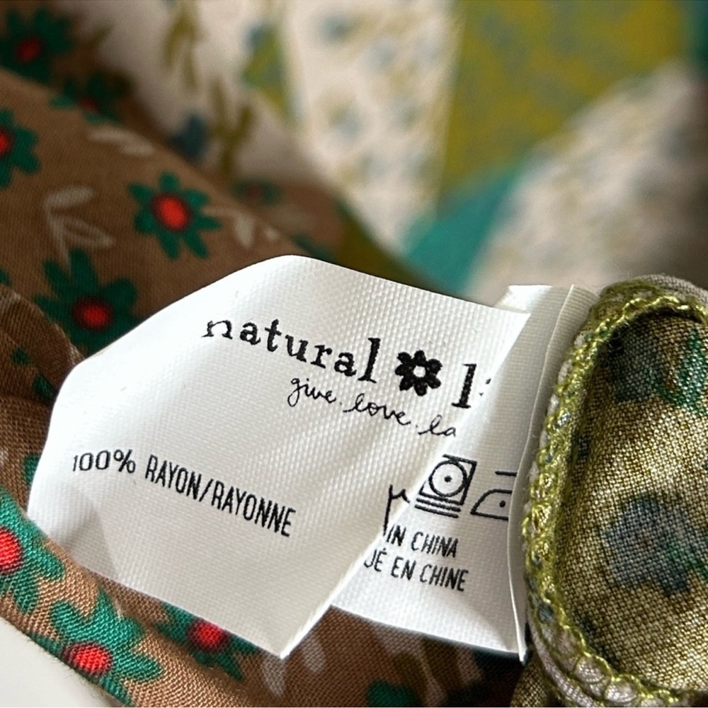 NWT Natural Life Twiggy patchwork button up shirt dress size XL NEW - Picture 9 of 9